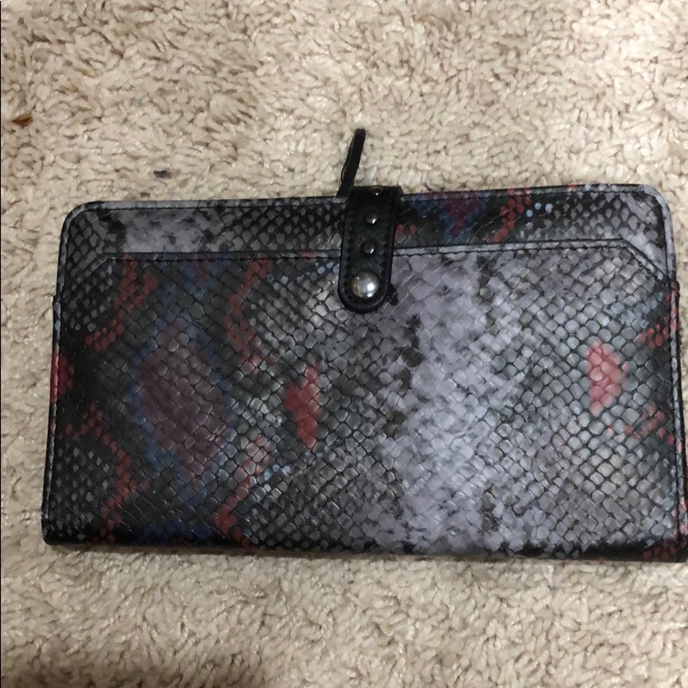 Large wallet Inc brand w/tags black red/grey color